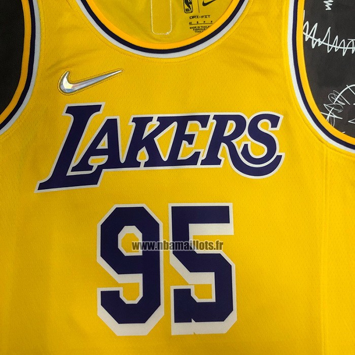 Maillot Los Angeles Lakers Juan Toscano-Anderson NO 95 75th Anniversary Icon 2021-22 Jaune